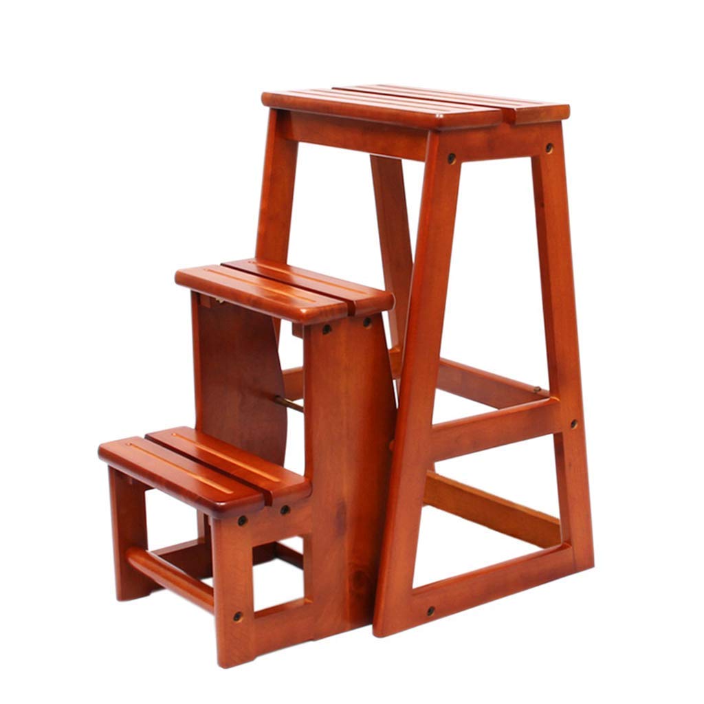 Étagère pliante en bois massif tabouret escabeau 3 niveaux charge maximale 150 kg