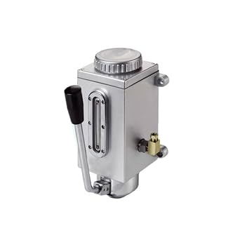Lubrication Pump, Manual Lubricating Oil Pump, Hand Lubrication Outlet Diameter 6mm, for Punching Lathe Cutting Milling Machine Tank Capacity 350mL, Oil Delivery Method from Both Sides