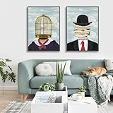 Photo Gallery ytonghao astratto gabbia libro figura opera d arte pittura immaginazione arte della parete tela poster e stampe soggiorno moderno decorazioni per la casa 19,6" x 27,5" (50x70 cm) x2 senza cornice Photo Gallery ytonghao astratto gabbia libro figura opera d arte pittura immaginazione arte della parete tela poster e stampe soggiorno moderno decorazioni per la casa 19,6" x 27,5" (50x70 cm) x2 senza cornice