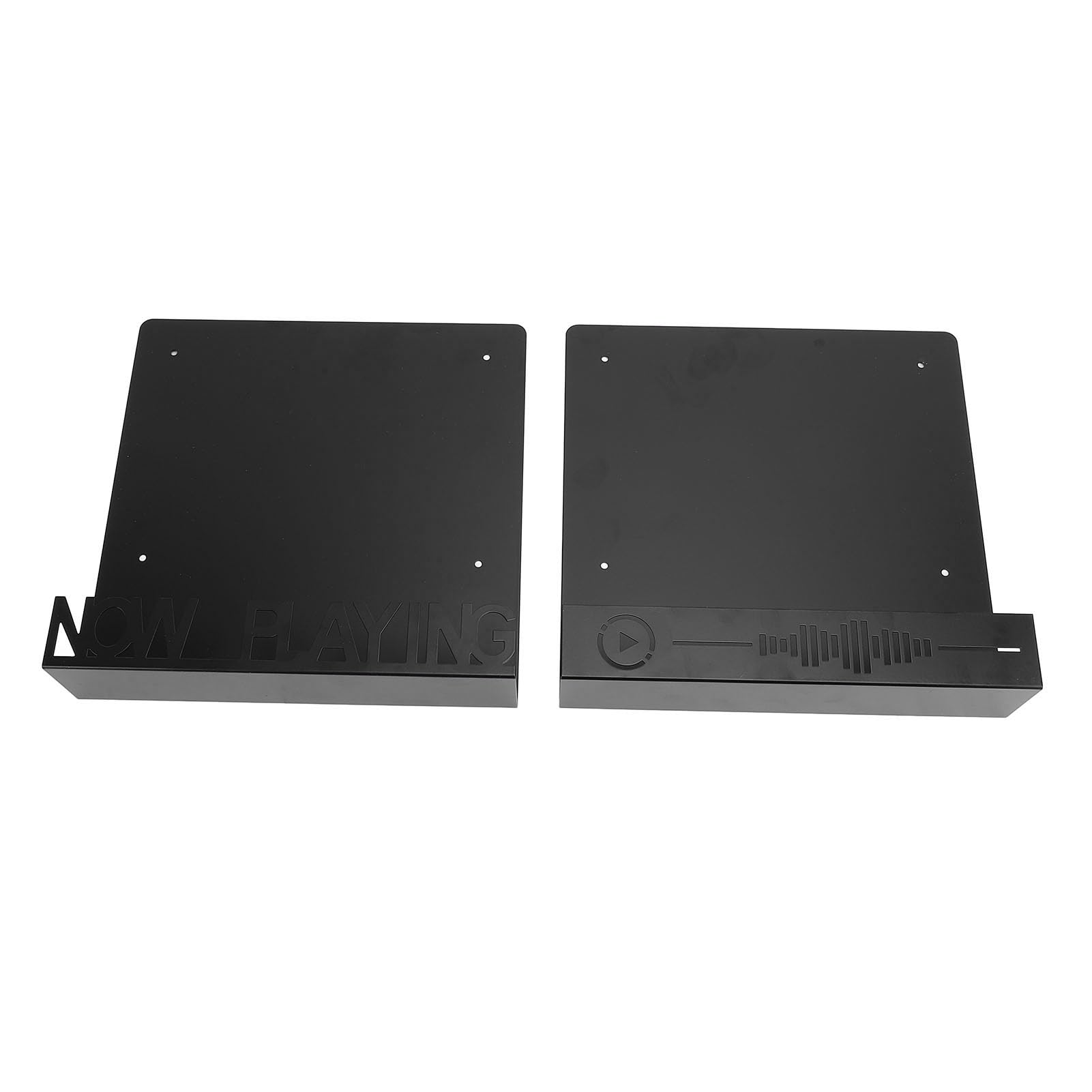 Porta dischi da parete, 2 pezzi, scaffale in metallo per esporre i dischi, robusto supporto in ferro per album in vinile con fori preforati, ideale per arredare soggiorno, studio