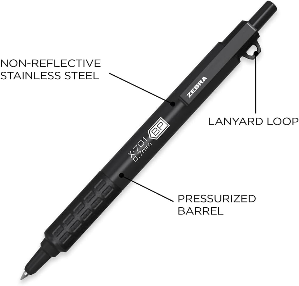 Amazon.com : Zebra Pen X-701 Tactical Ballpoint Pen and Refills