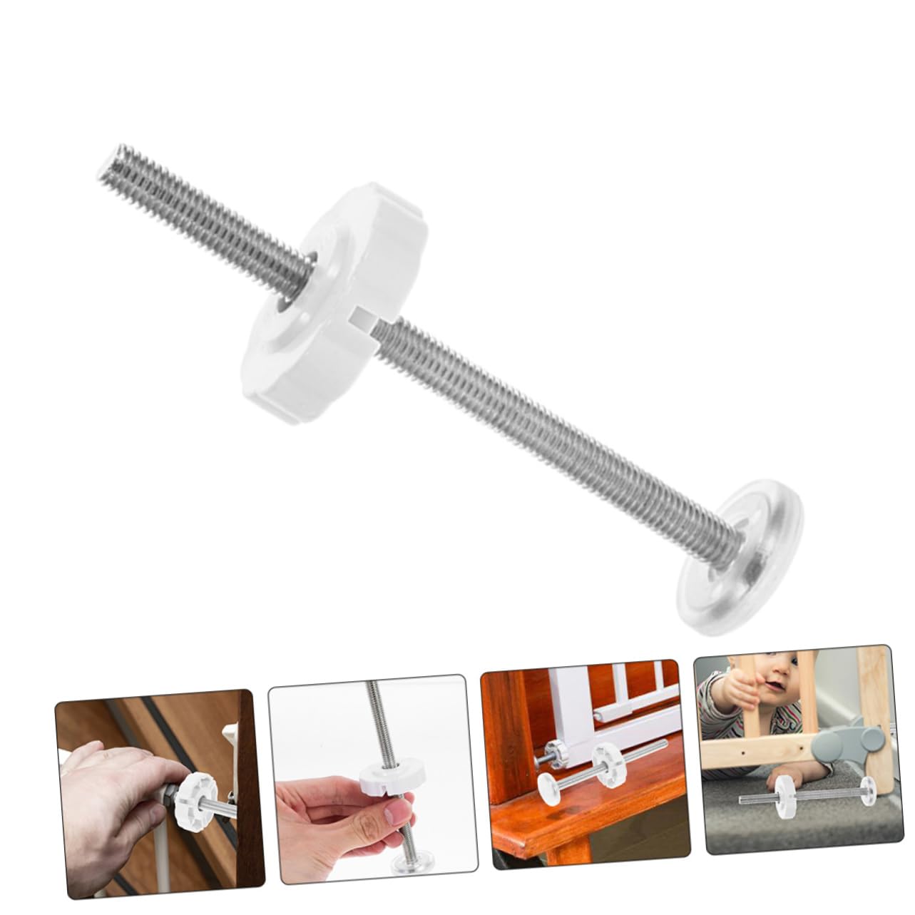 BESTonZON 4 Ensembles Quincaillerie pour Barrière De Sécurité pour Bébé Barrières De Sécurité pour Bébé Barrières De Protection Murale pour Barrière De Bébé Serrures 5 pièces * 4