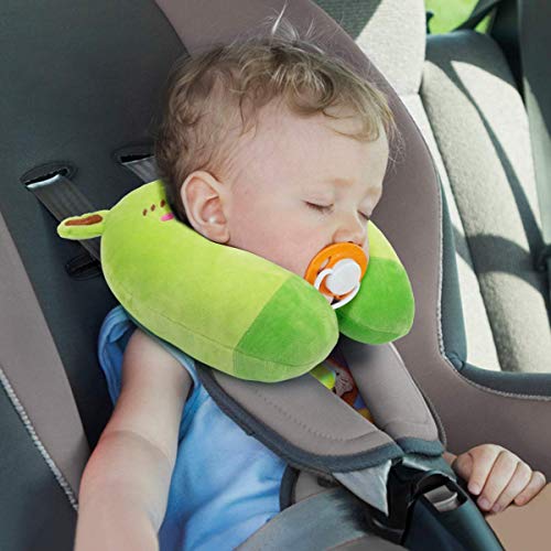 Glcs Glaucus Kids Travel Pillow For Airplane Car Seat Cute Animal Neck Pillow Comortable U Shaped Head Chin Support Pillow Travel Essentials For Toddlers Adults Road Trip Green Frog #TOP5