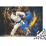 Judokämpfer in Aktion Recycled Karton 1000 Stück Dynamischer Kampfkunststil Puzzle, Konzentrationstraining Teenager, Personalisiertes Geschenk & Wanddekoration 38x26cm/1000pcs