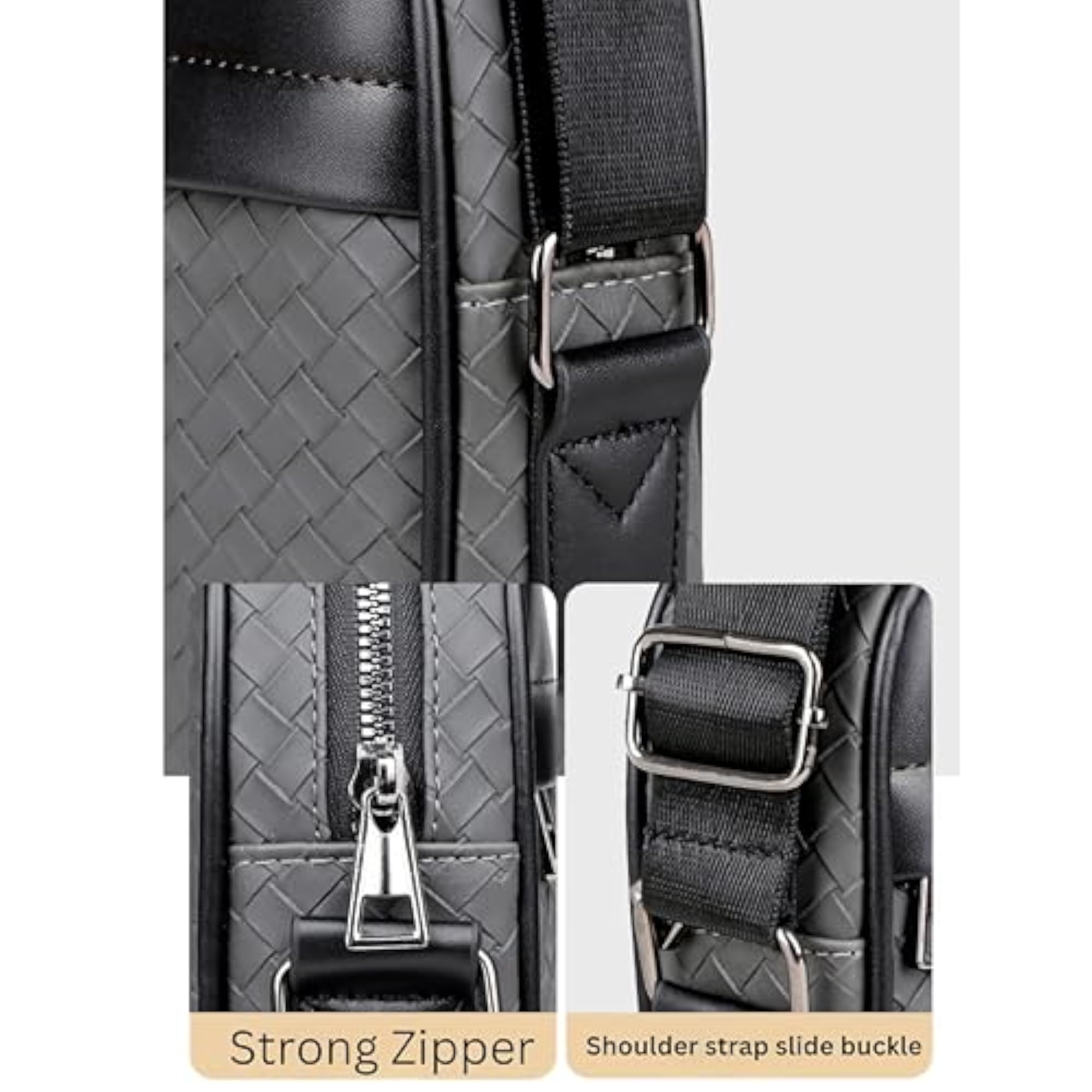Unisex Waterproof Sling Bag with Front Zipper Pocket, Travel