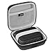Geekria Shield Speaker Case Compatible with JBL Go 5/4/3, Go 3 Eco Cover, Replacement Hard Shell Portable Speaker Protective Carrying Bag with Cable Storage, Keychain Carabiner (Dark Grey)