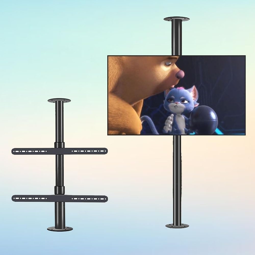 Support de sol pour téléviseur LCD de 32 à 75 pouces pivotant à 360° et réglable en hauteur Max 50kg