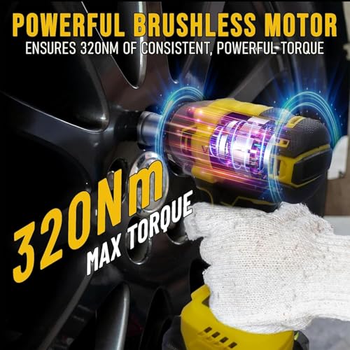 Image of VORMIR VR BW21-32 Brushless Cordless Impact Wrench Kit, 20V MAX, inch, 320Nm Torque, 1800-3000 RPM, 2250-3700 IPM, 2 Batteries, Charger, LED Light & BMC Box- 12 Month warranty