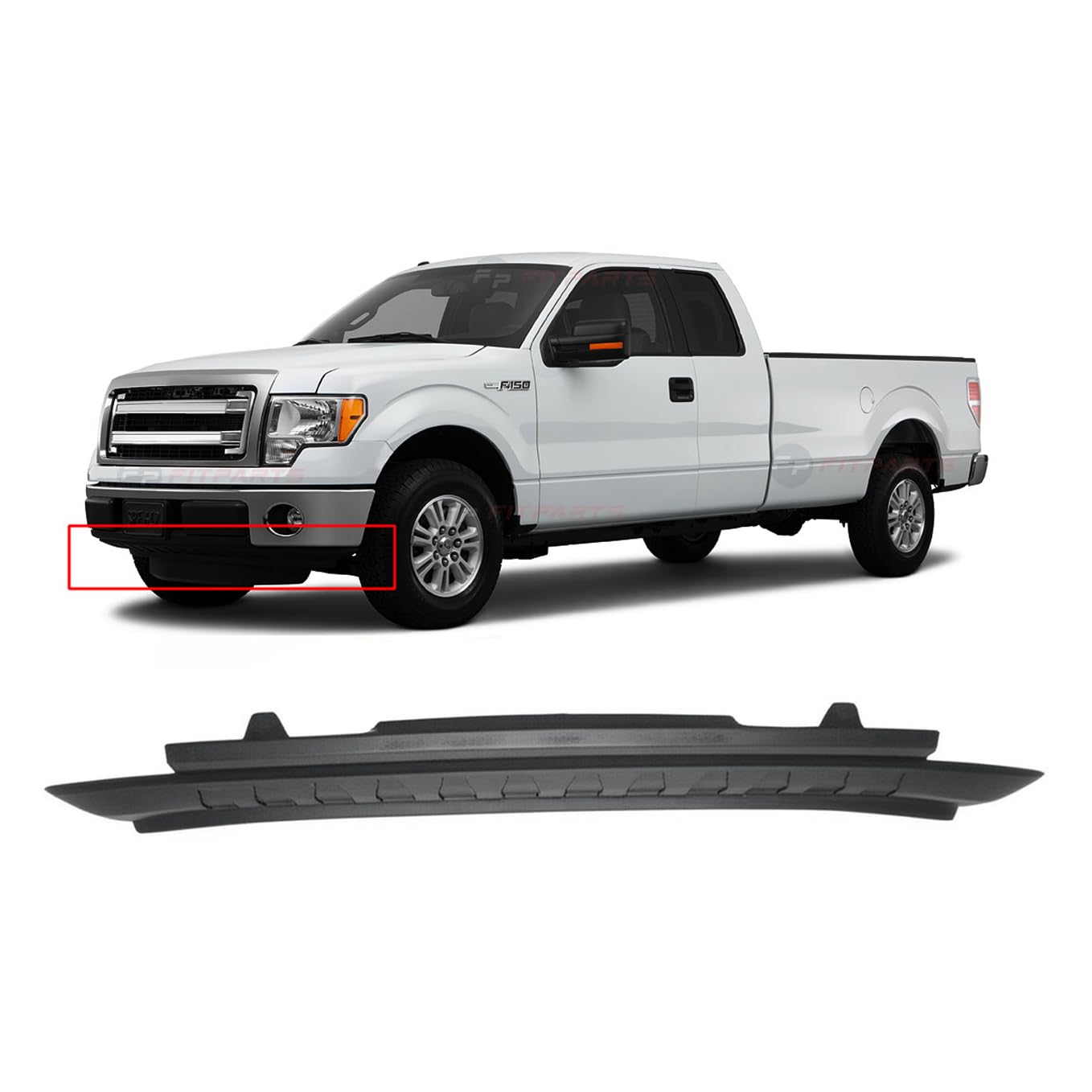 FitParts Compatible with Ford F-150 2009–2014 Front Lower Bumper Deflector