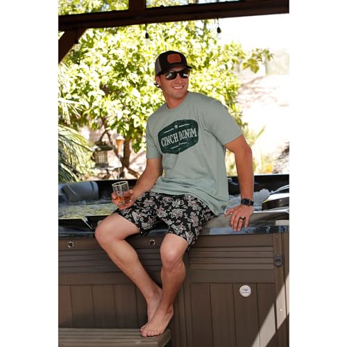 Cinch Men's Rodeo Print Swim Trunks Black XL2