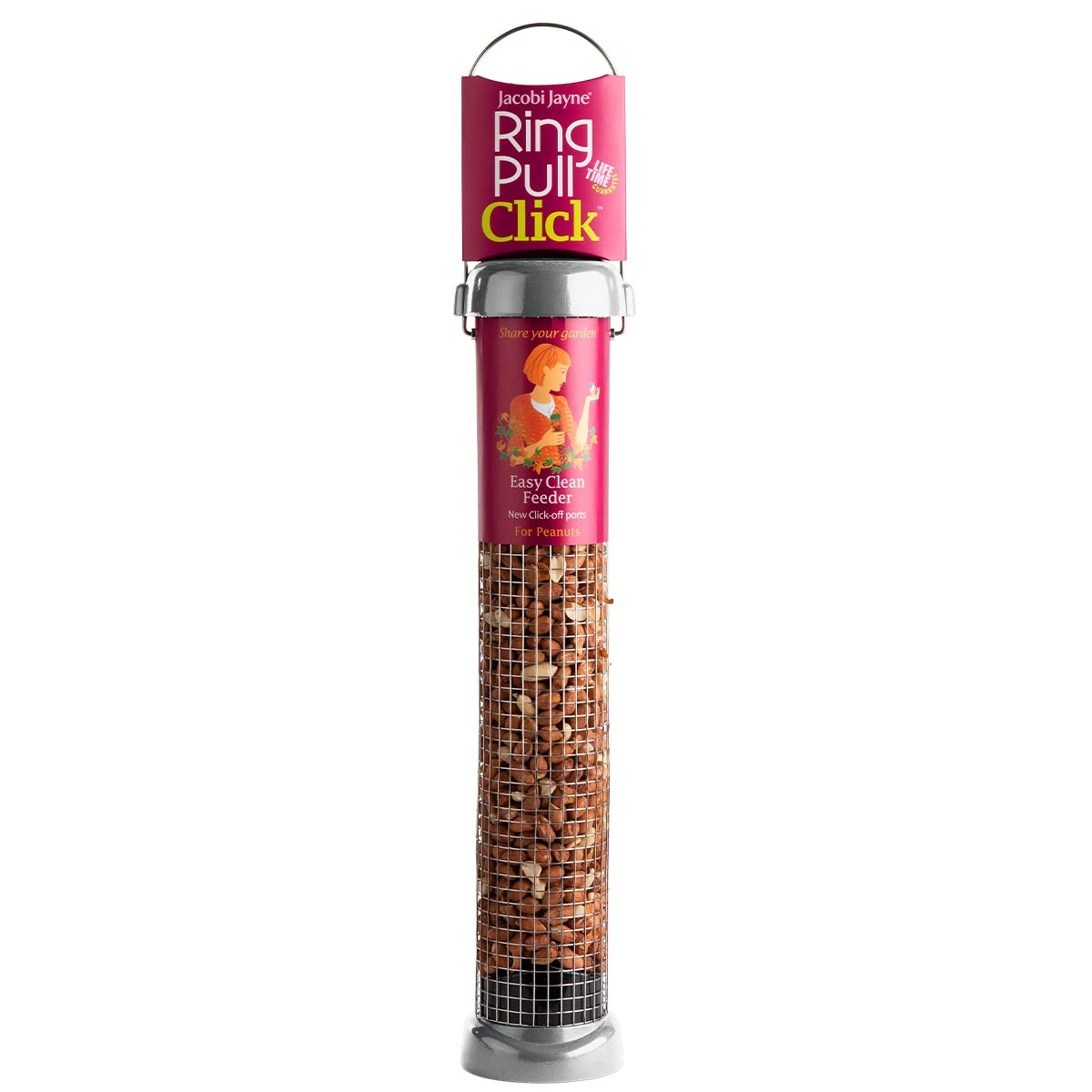 Jacobi Jayne RP3-S1G Ring-Pull Click Small Seed Feeder, green Bird — view 14