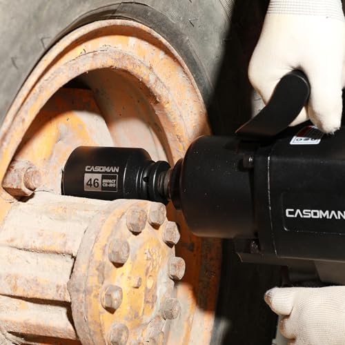 Image of CASOMAN 3 /4 inchDrive Deep Impact Socket-46mm, Jumbo Impact Socket, Metric, 6-Point, CR-MO, Black Phosphate Finish