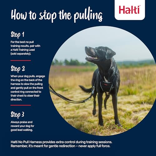 halti no pull harness - to stop your dog pulling on the leash adjustable lightweight and easy to use reflective dog training harness for medium dogs size m