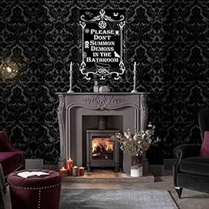 Gothicwitchybathroomsignpleasedontsummondemonsinthebathroomwallartposterpaganwiccandecorforgothichome8x12inch924 Urban Country Home Decor Gothic witchy bathroom sign please dont summon demons in the bathroom wall art poster pagan wiccan decor for gothic home 8 x 12 inch 924 urban country home decor