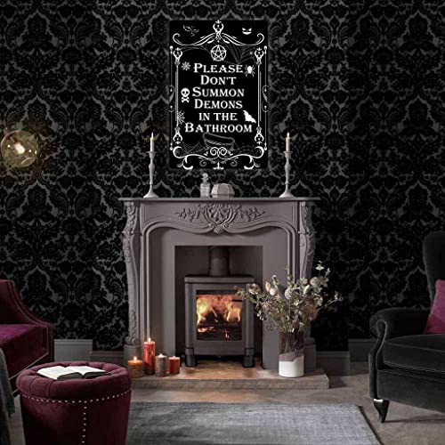 Gothicwitchybathroomsignpleasedontsummondemonsinthebathroomwallartposterpaganwiccandecorforgothichome8x12inch924 Urban Country Home Decor Gothic witchy bathroom sign please dont summon demons in the bathroom wall art poster pagan wiccan decor for gothic home 8 x 12 inch 924 urban country home decor