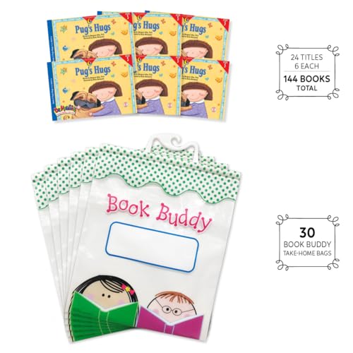 Book Buddy Bag Phonics Classroom Library Reader Kit, Supports the Science of Reading, Ready to Take Home in a Sturdy Bag, Pack Contains 24 Book Titles 6 Each, 144 Books Total with 30 Book Buddy Bags - Image 2