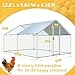 Large Chicken Coop Metal Chicken Runs for Yard with Cover Outdoor Pet Pens Poultry Cage Duck Rabbit House Backyard Use