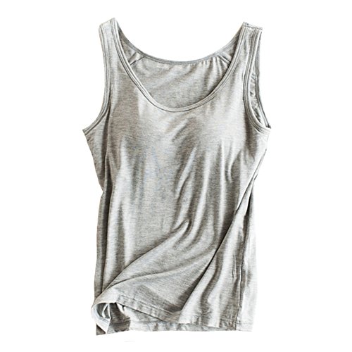 Image of Womens Modal Built-in Bra Padded Camisole Yoga Tanks Tops