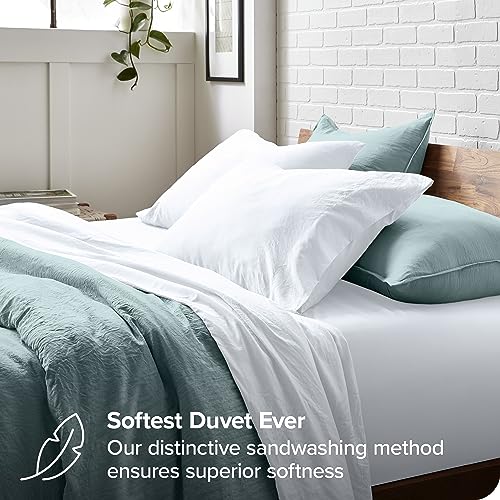 Bare Home Sandwashed Duvet Cover King/Cal King Size Premium 1800