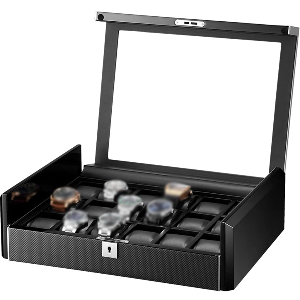 Home Watch Caja de Almacenamiento de Relojes mecánicos con tragaluz Transparente y Pantalla de múltiples Compartimentos, Ideal para Organizar su colección Beauty Comes