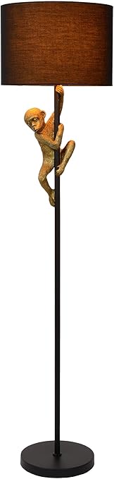 LUCI Lucide EXTRAVAGANZA CHIMP - Floor lamp - Ø 35 cm - 1xE27 - Black