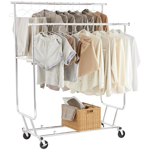 Yaheetech Industrie Kleiderständer Stabiler Garderobenständer 2...