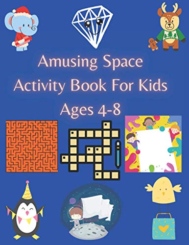Amusing Space Activity Book For Kids Ages 4-8: All In One,Sudoku, Puzzle, Wordsearch, Mazes, Crossword,Coloring,Logic,Thinking Different games, ... Large Cover, Awesome, for Girls, Boys image 3