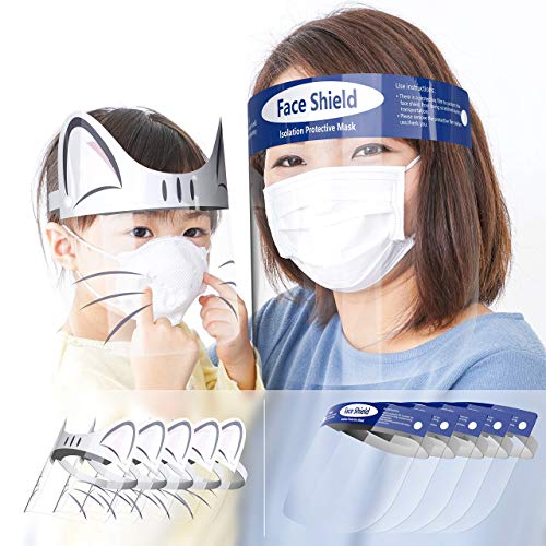 Looflar Adult Size (5 Packs) with Kid Size (5 Packs) Anti-Fog Adjustable with Clear Film Elastic Band and Comfort Sponge