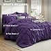 Bedsure King Size Comforter Set Purple - Bed in a Bag Bedding Set 7 Pieces, GentleSoft™ Pintuck Bed Set Gift for Family, Pinch Pleat Purple Comforter with Sheets, Pillowcases & Shams