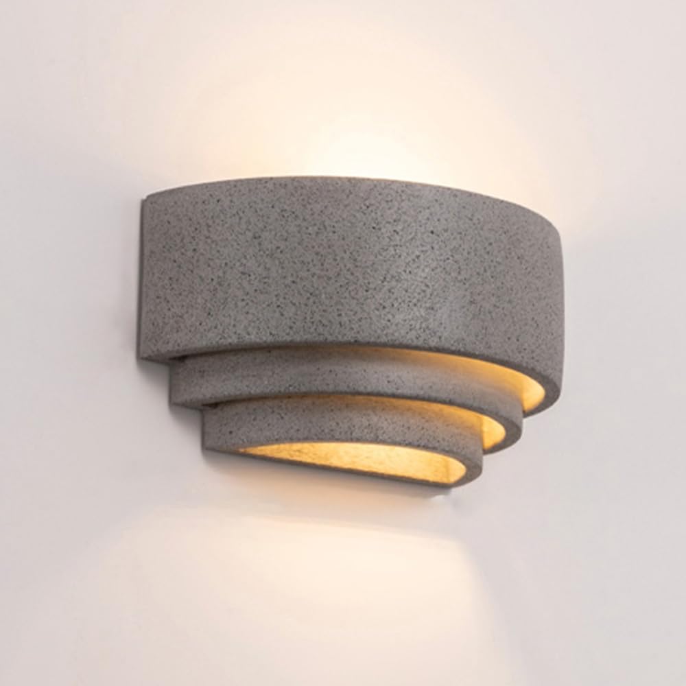 Kinkiety do sypialni Nowoczesne kinkiety ścienne z cementu Led Kreatywny projekt Warstwowe oświetlenie Art Deco na schody korytarz sypialnia salon