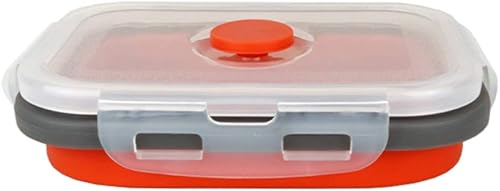 Miniatura 4 de CARTINTS Juego de 3 recipientes plegables de silicona para almacenamiento de alimentos, recipientes de silicona con tapas herméticas, aptos para