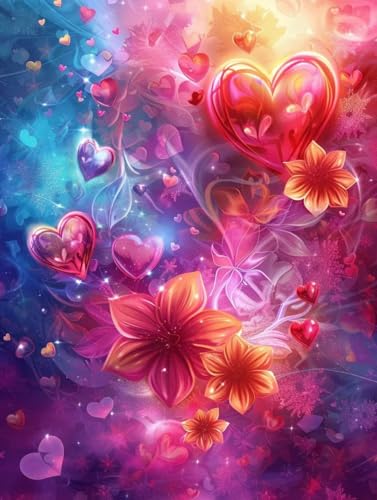 Broderie Diamant Kit Complet 60x80cm : Toile Grand Format et Cristal Painting Éclatant pour Adulte
