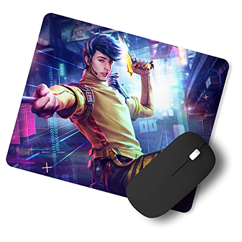Image of Chiraiyaa Freefire Fighter Game Boy Designer Printed Premium Mouse pad with Anti-Skid Base and Smooth Gliding (9 in x 7.5 in)