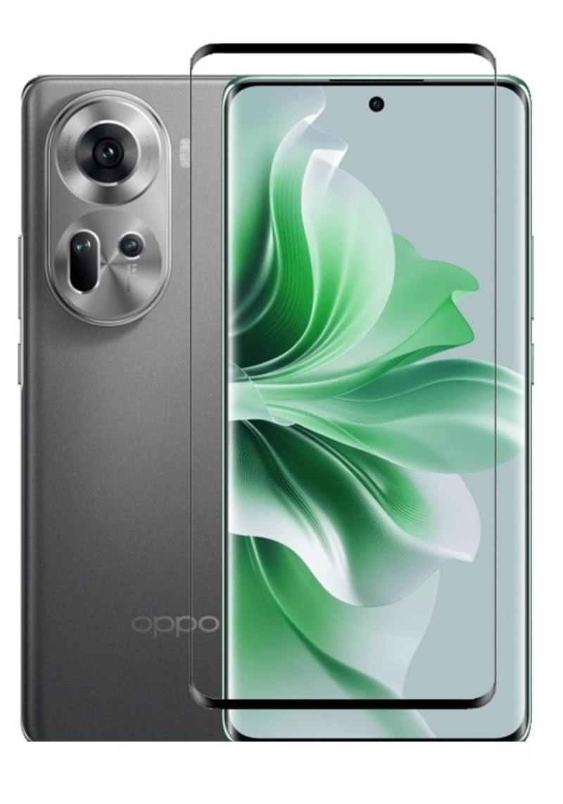 ZubitechScreen Protector for OPPO Reno 11 5G Tempered Glass Screen Protector 9H Hardness Anti Fingerprint Scratch Resistance for OPPO Reno 11 5G