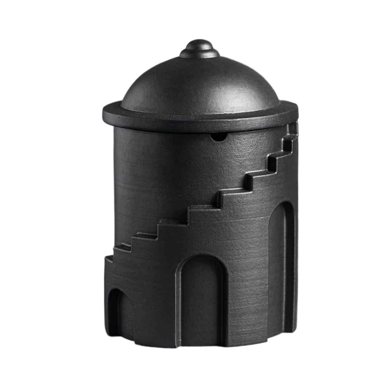 Kfgisd One Color Creative Trash Can-Cartoon Mini Waste Bin With Lid For Office/Concrete/H-13.5Cm. For Home Or Outdoor, Decoration ,Ashtrays(B)