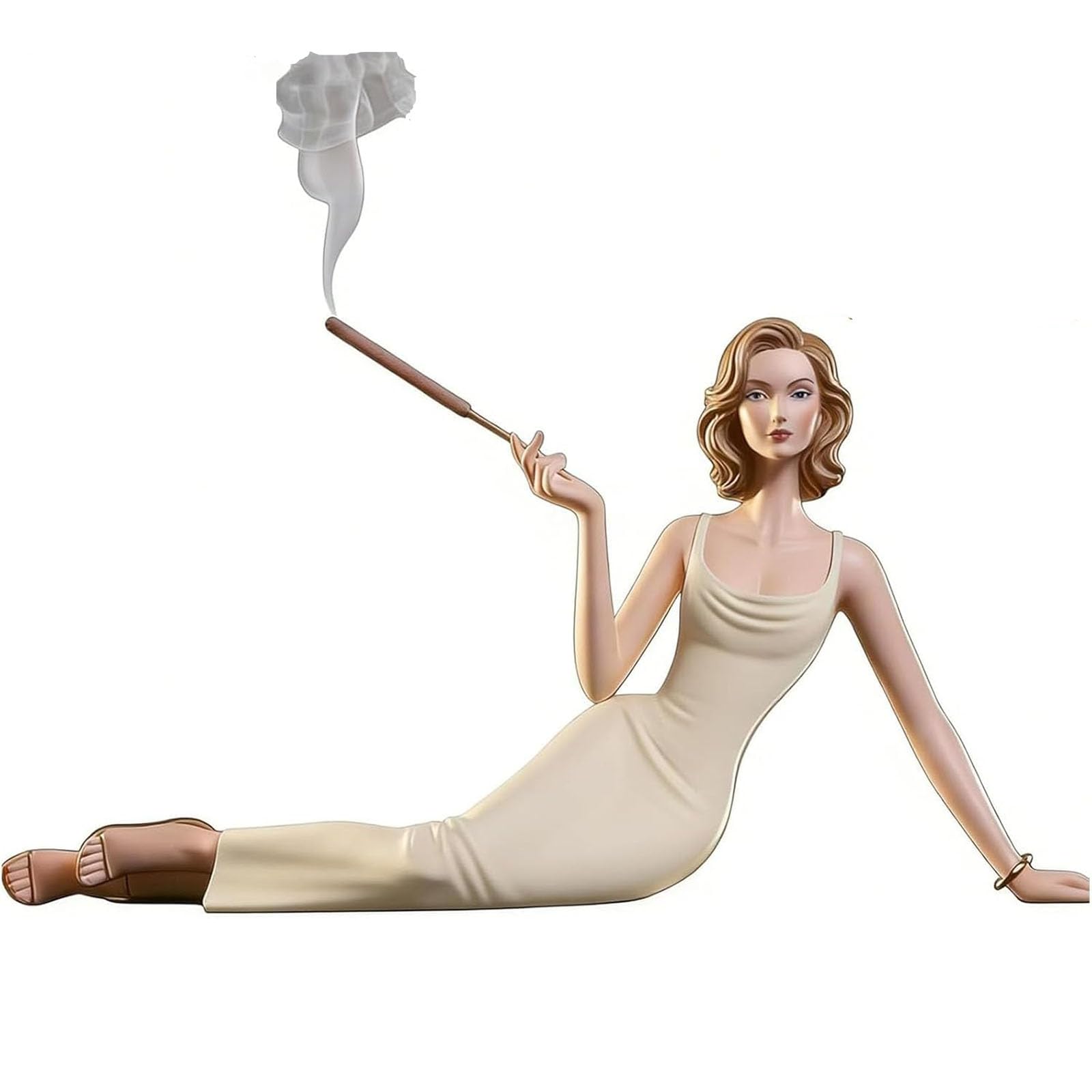 Weiwogu #A Sculptural Aromatherapy Statue Incense, Handcrafted Reclining Woman Incense Burner, Goddess Sculpture Aromatherapy Ornament, Where Sculpture Meets Serenity, Home Decor Relaxation Gift (#A)