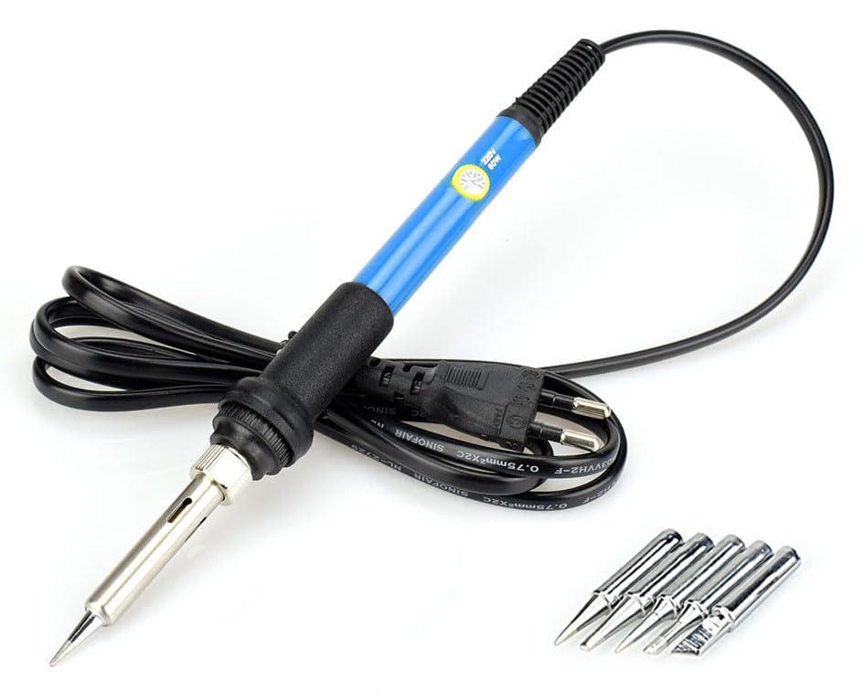 Image of Geek Lab 220V, 60W Electric, 200-450 Degree Adjustable Temperature Soldering Welding Iron Tool Kit. 6 Pcs Soldering Set.
