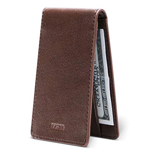 HUSKK Ultra Slim Bifold Geldbörse aus Leder - Top-Qualität Leder - bis zu 8 Karten