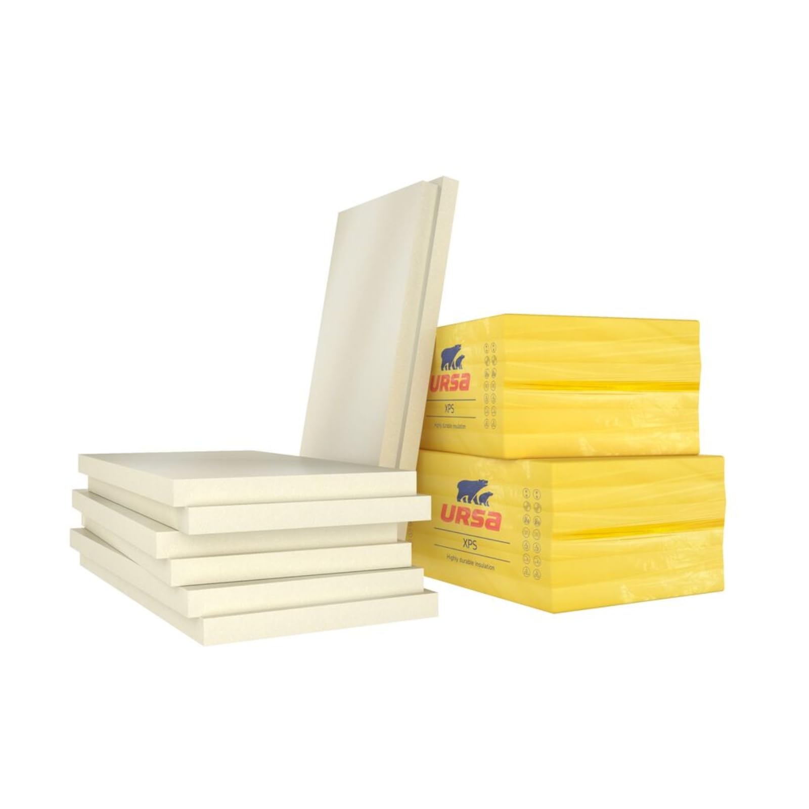 Pannelli XPS Polistirene con 4 Lati a Battente 125x60x10 cm, Isolamento Termico Pavimento Parete, Lastre Polistirolo Estruso Isolanti con Incastro, per Piscina, Coperture, Soffitto (10)