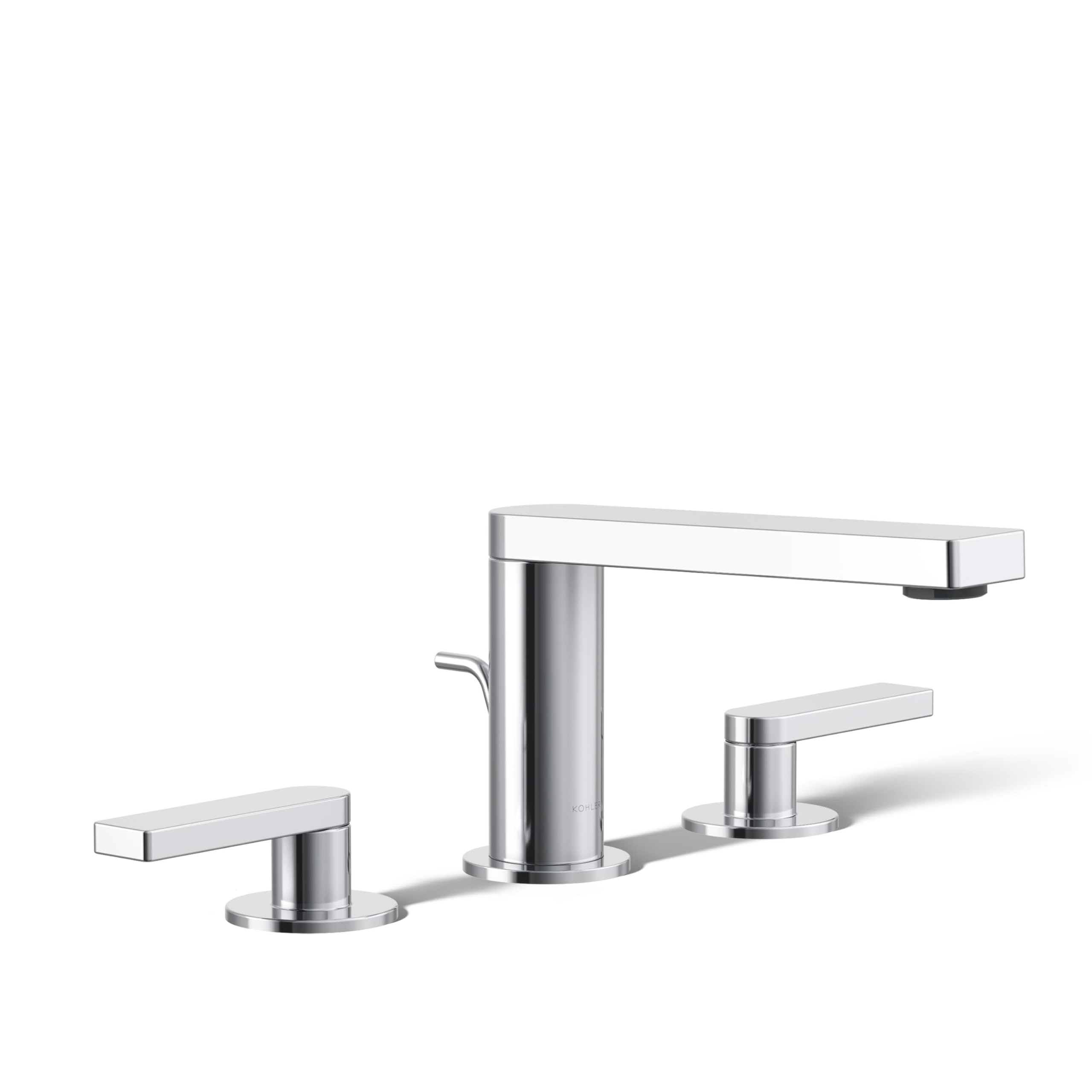 KOHLERComposed K-73060-4-CP Widespread 2-Handle Bathroom Sink Faucet with Metal Drain Assembly in Polished ChromeWaterSense