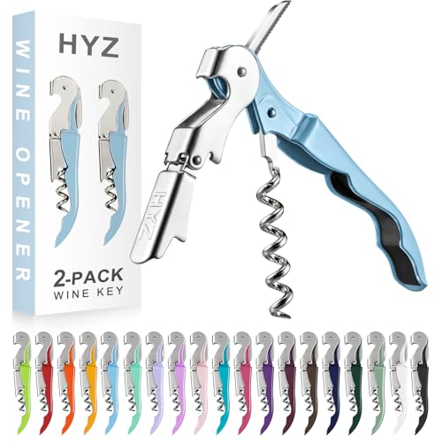 HYZ 2-Pack Wine Opener Waiter Corkscrew, Professional Wine Key for