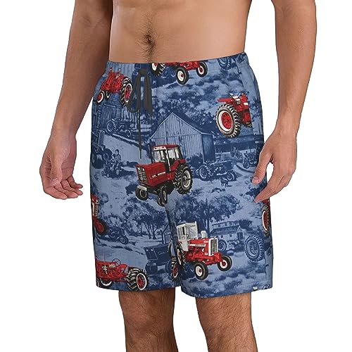 Mens Swim Trunks Tractor Beach Trunks Quick Dry Swim Shorts Swimwear Bathing Suits2