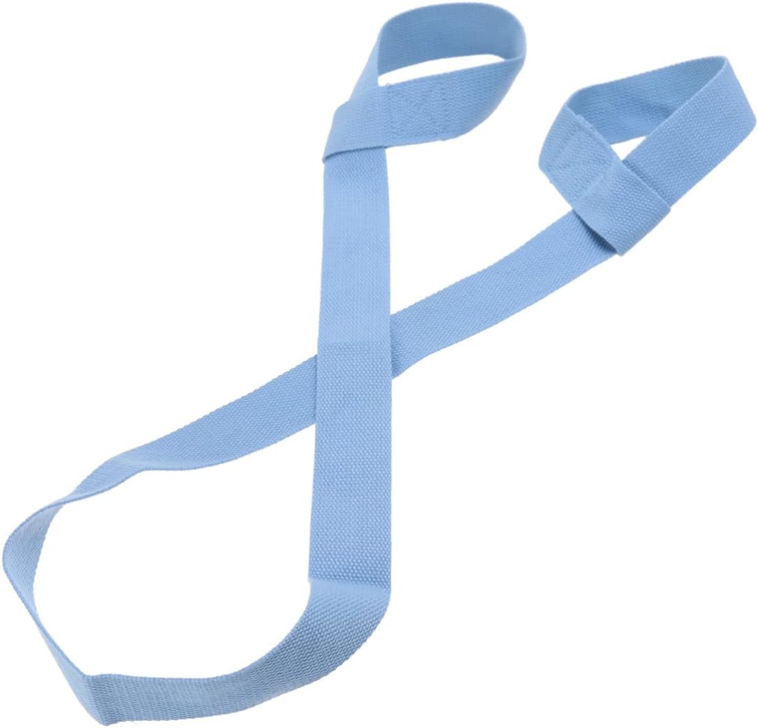 Adjustable Cotton Yoga Mat Blue Exercise Mat Carrier with Adjustable Loops for Secure Transport Hands Convenience Soft and Durable Material Fits