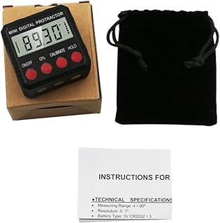 KJ-KUIJHFF Mini magnetyczny poziomy miernik kątowy wyszukiwacz cyfrowy kątomierz nachylenie elektroniczny wskaźnik poziomu