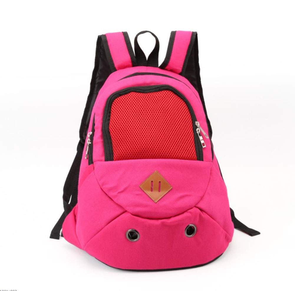 Sac à dos pour chien en toile rouge idéal pour la randonnée et les balades en plein air