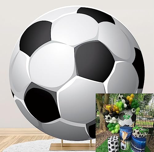 Renaiss 2x2m Fútbol Americano Telón De Fondo Redondo Cubrir Fútbol 3D Tejido de poliéster...