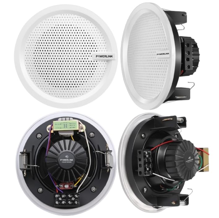 POWERLINK Ceiling Speaker (CS-6.5INCH-Dotted-LMT-PACKOF4)