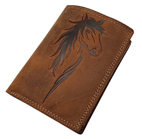 Anti-piratage porte-monnaie cuir de buffle femme protège vos cartes myledershop cognac cheval