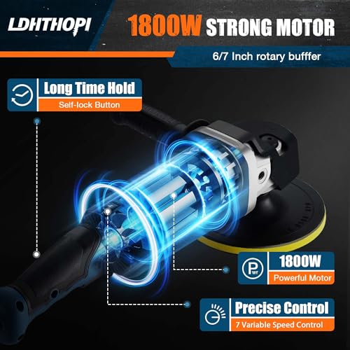 LDHTHOPI 1800W Rotary Buffer Polisher