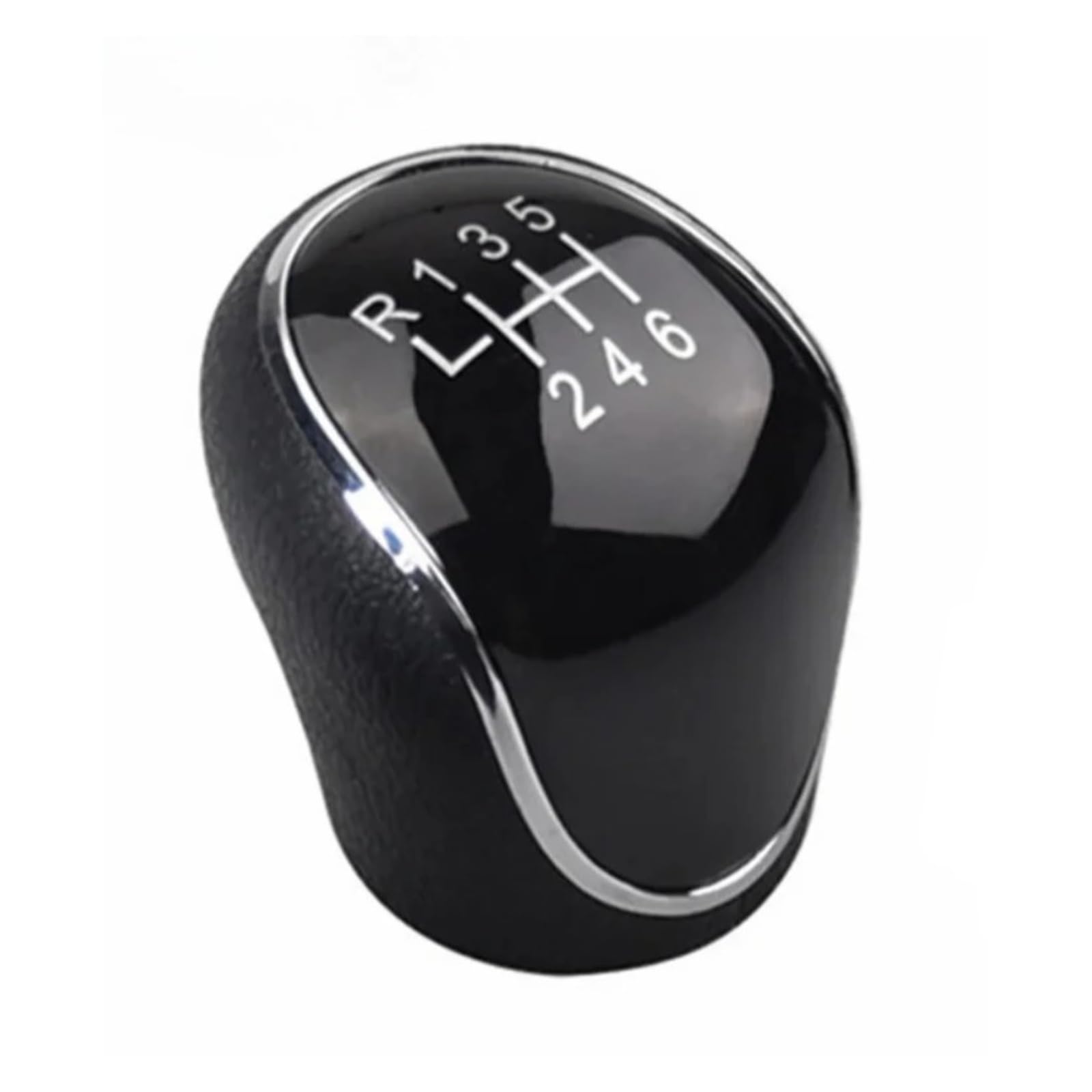 Jsyalmslw R123456 Black Shift Knob For Hyundai For Ix35 2012-2016 Black / Silver Standard Fit